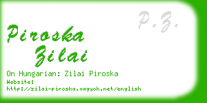 piroska zilai business card